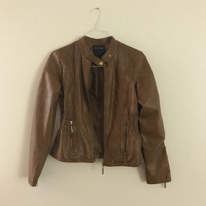 Women’s brown leather jacket